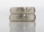 Preview: Mokume Gane Trauringe - Weissgold/Silber